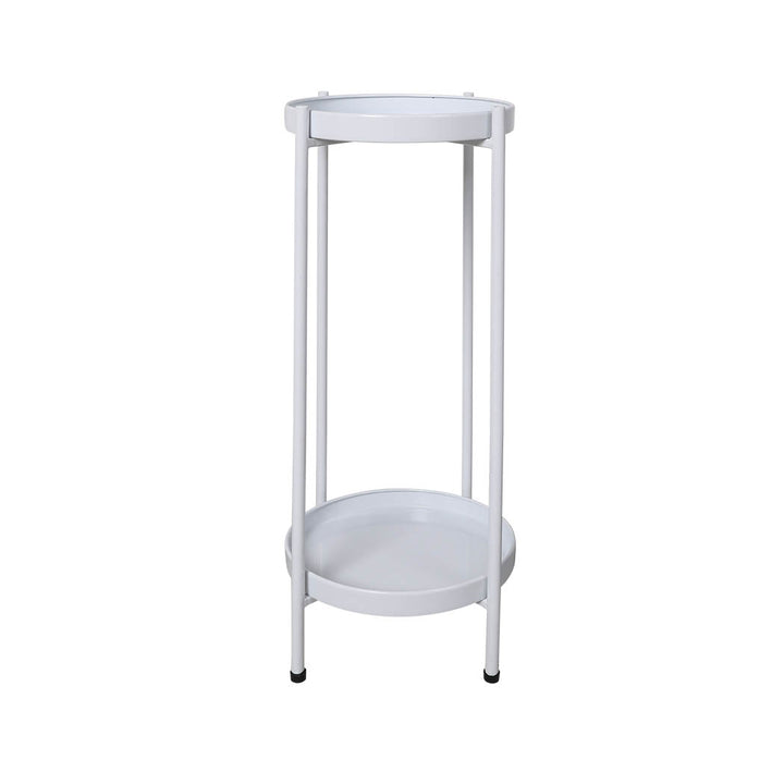 Levede 2 Tiers Plant Stand Outdoor Indoor White Large-1831592826371182592