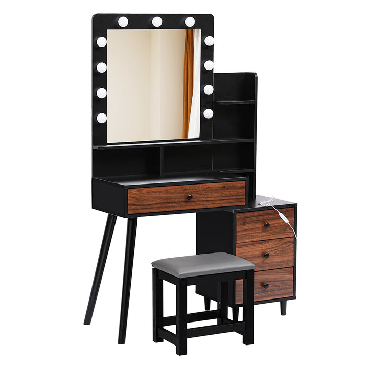 Dressing Table Set with LED Bulbs