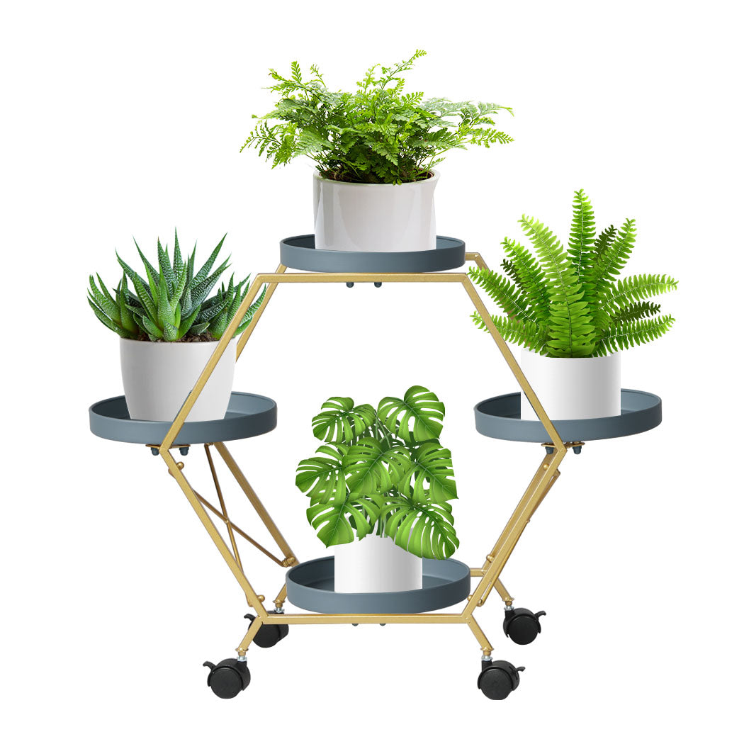 Levede Plant Stand Garden Outdoor Indoor Grey-1831592859694927872