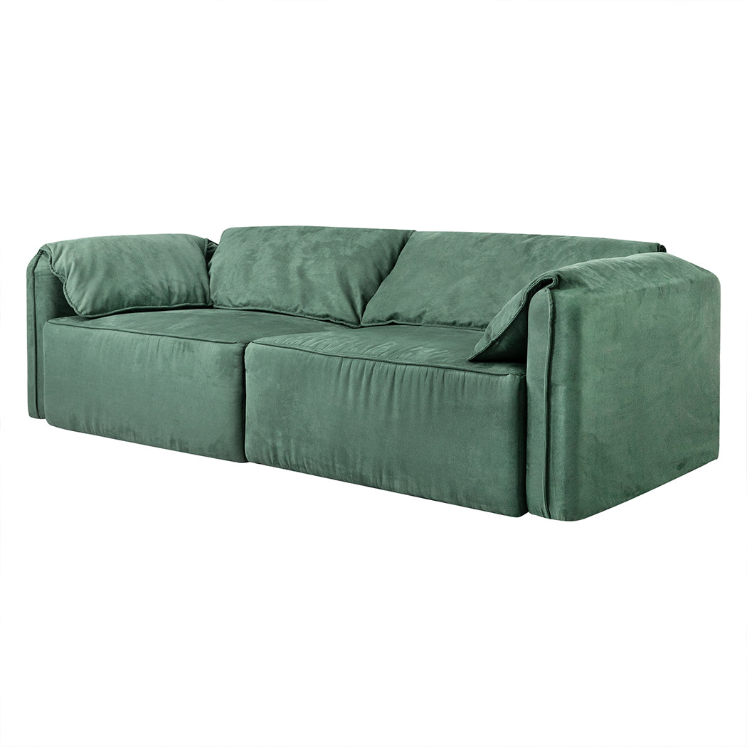 Levede Sofa Floor Couch 3-Seater Leathaire - Levede