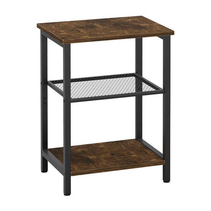Side Table 3-Tier Sofa Couch Bedside Coffee Table Laptop Desk Shelf