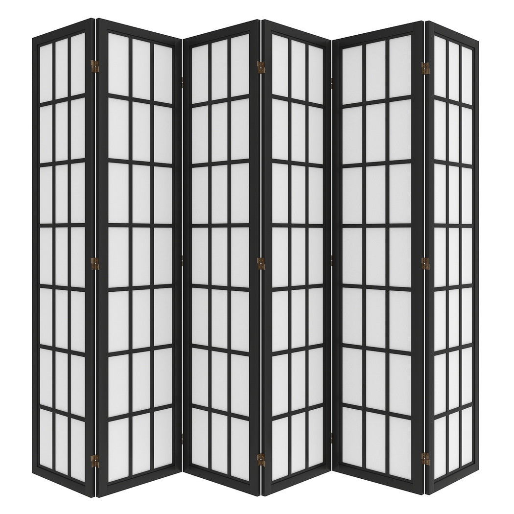 6 Panel Room Divider Folding Partition Freestanding Screen Wooden