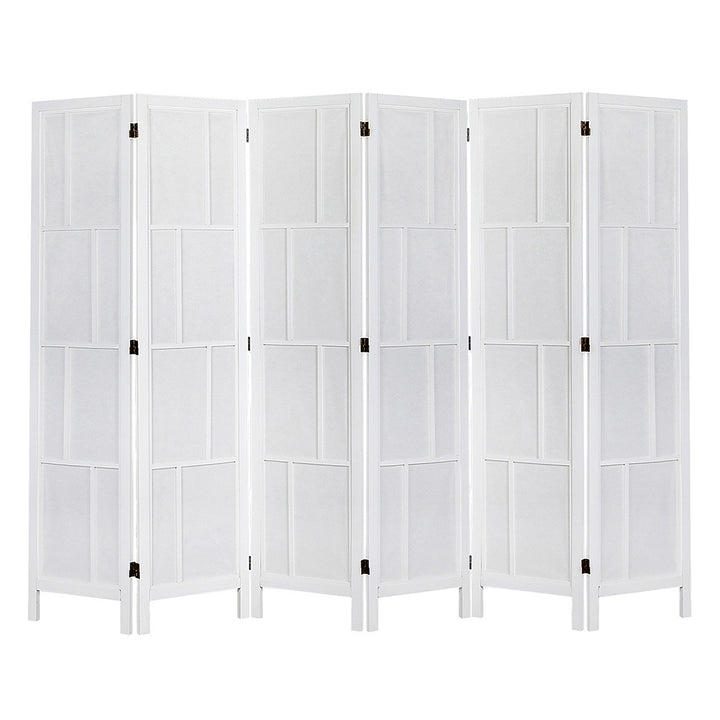 6 Panel Room Divider Folding Partition Freestanding Screen Wooden