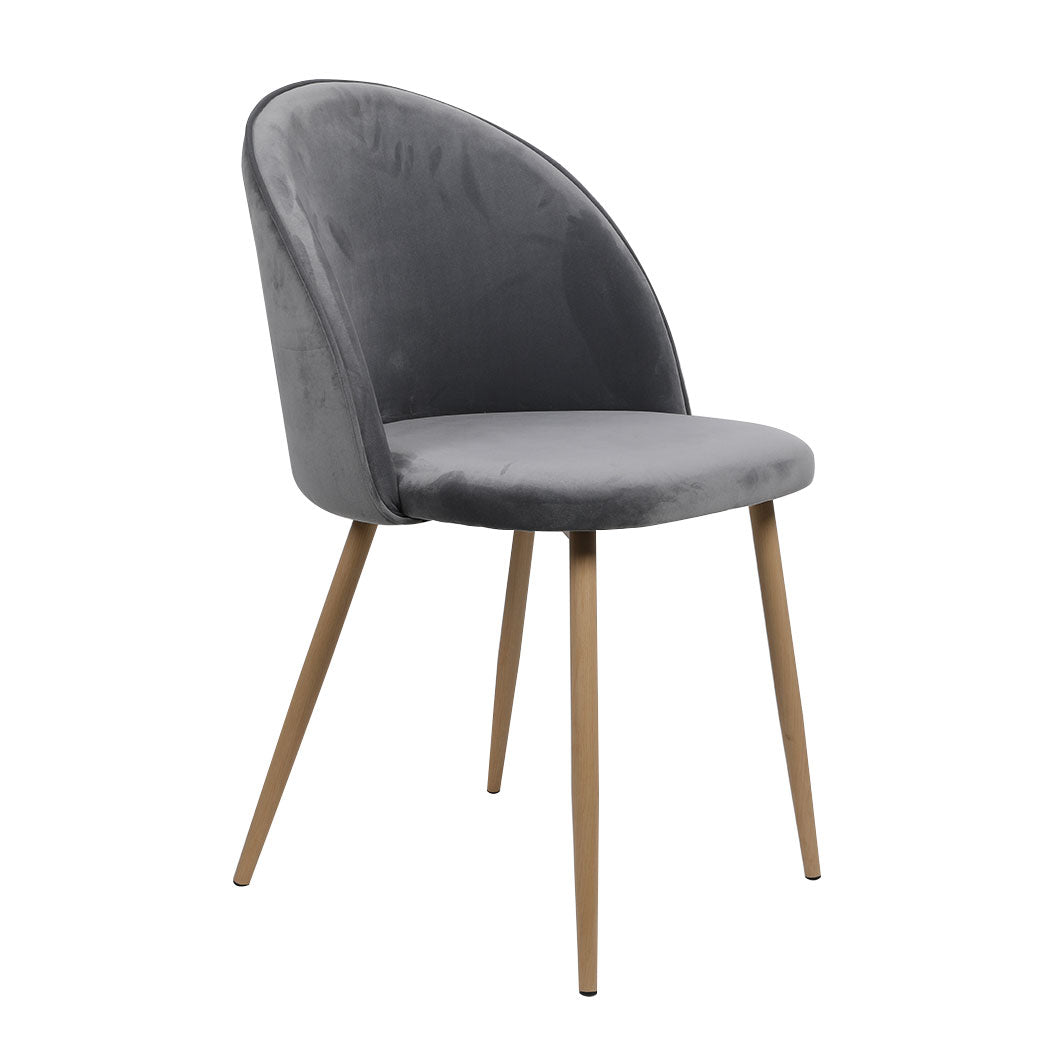 Levede 2x Dining Chairs Seat French Grey-1831592593608282112