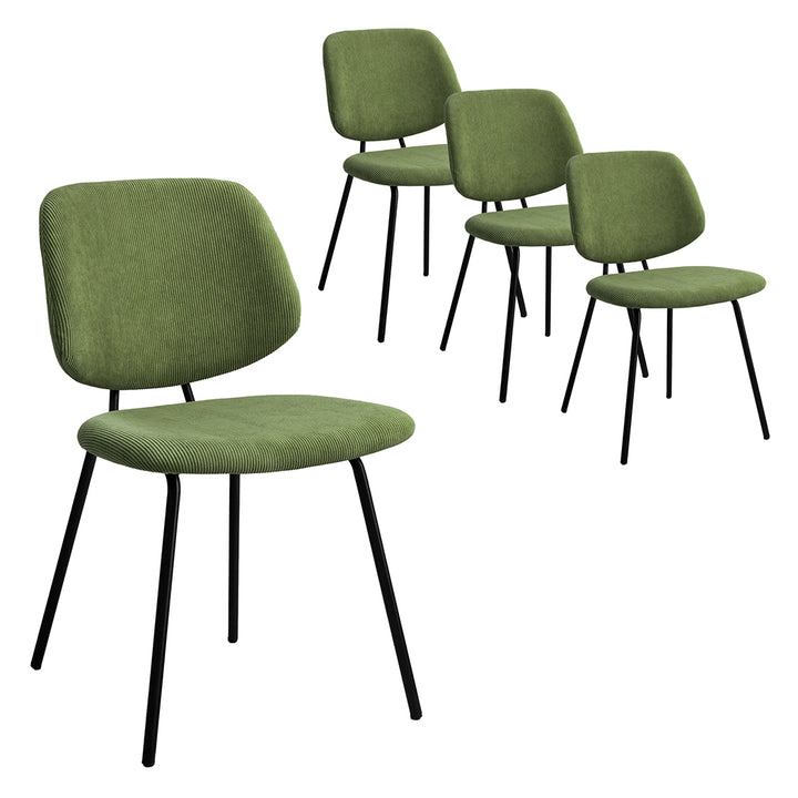 Levede 4x Dining Chairs Padded Seat Green - Levede