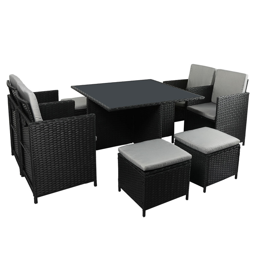 Levede 9PCS Outdoor Table Chair Set - Levede