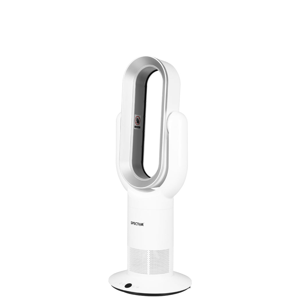Spector Bladeless Electric Fan Cooler Heater Air Cool Sleep Timer All Season Use