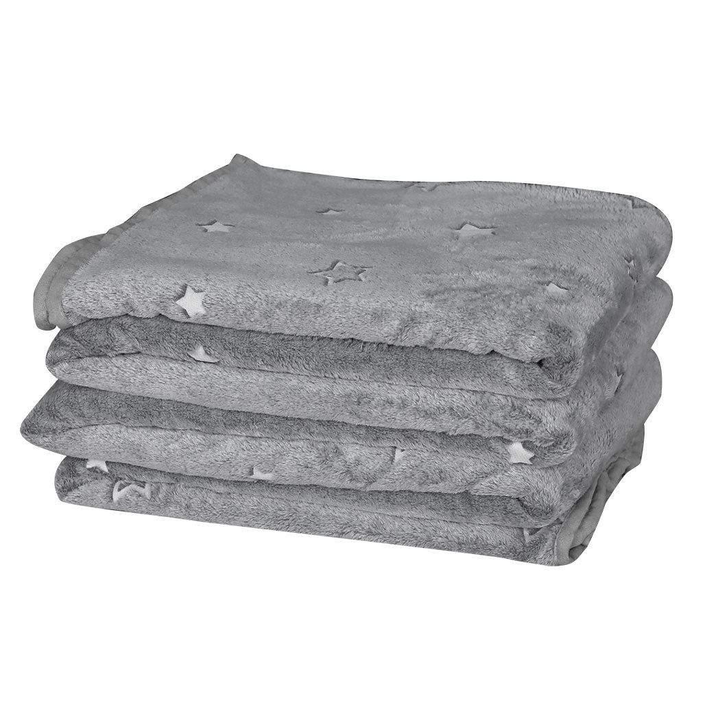DreamZ 3x3M Large Oversized Blanket Grey Star.