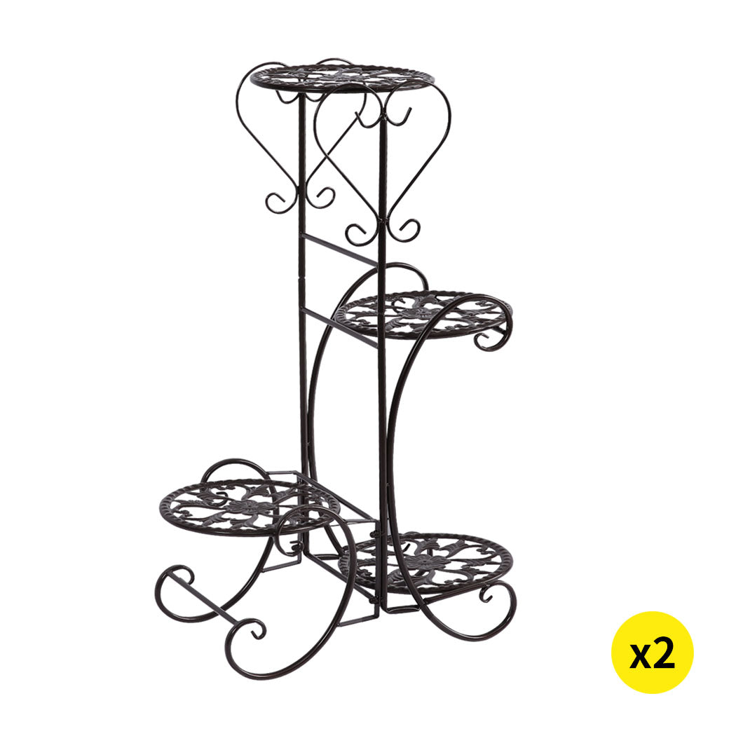 Levede Flower Shape Metal Plant Stand for Outdoor and Indoor Use - Levede