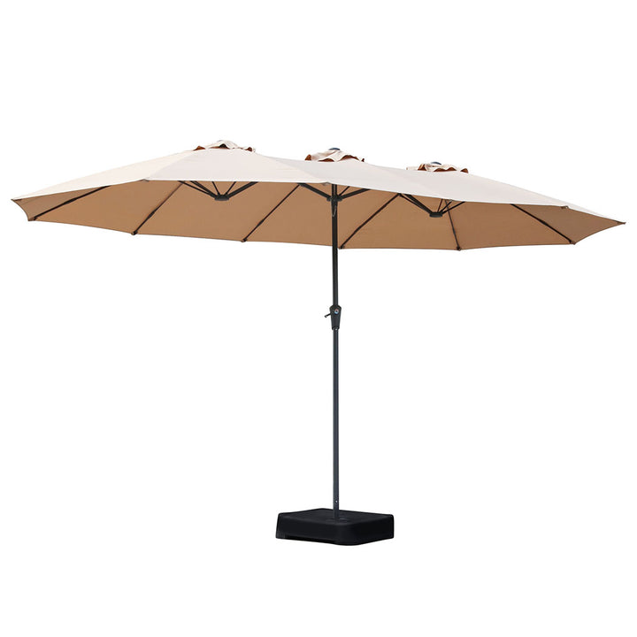Patio Umbrella Twin Outdoor Garden Pool Sun Shade Stand Double-Sided