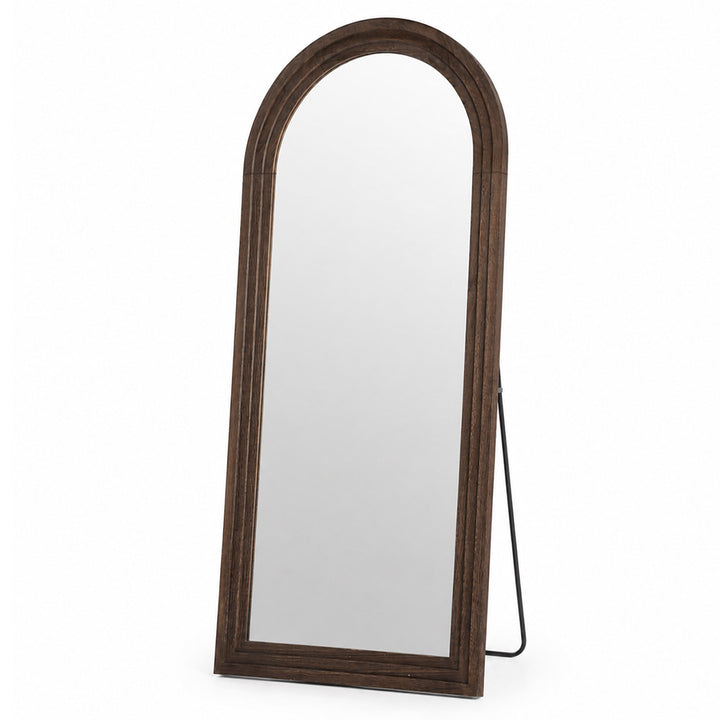 Mirror Full Length 4mm Tempered Glass Stand Lean Mount Bedroom Brown