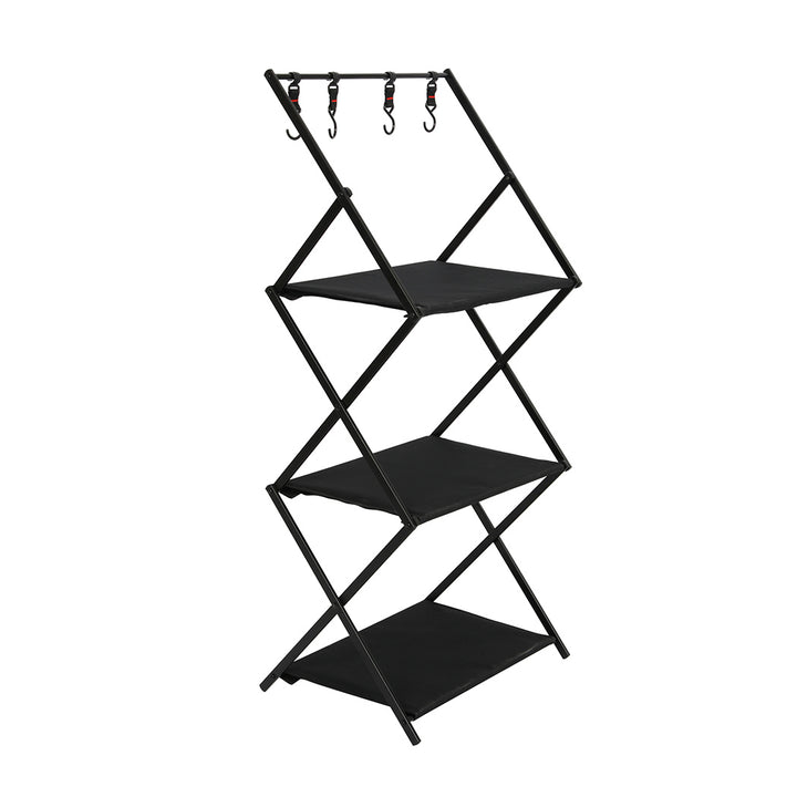 Levede Foldable Camping Storage Shelves with Hooks - Levede