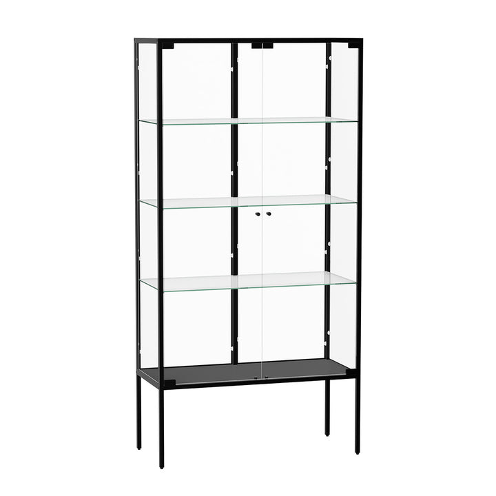 Glass Display Cabinet Heavy Duty 160cm Tall High Transparency Jewlery