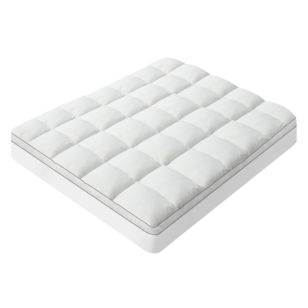 Dreamz Pillowtop Mattress Topper - 5cm Thickness for Ultimate Comfort - Levede