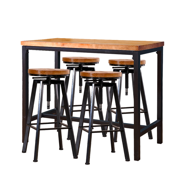 Levede Industrial Bar Table and Barstools Set - Levede