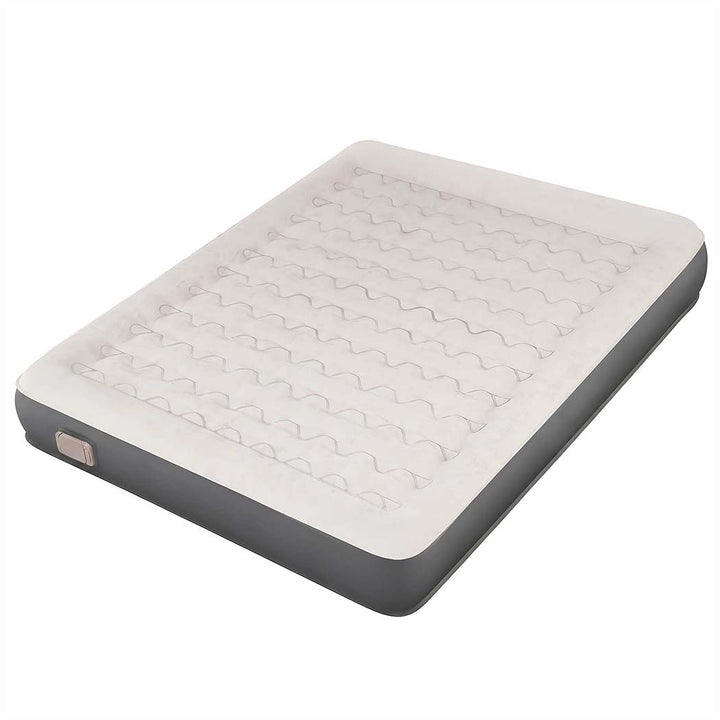 Inflatable Mattress TPU Air Bed with Pillow Pump Camping Double Grey