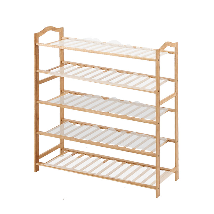 Levede Bamboo Shoe Rack Storage - 5 Tiers Wooden Organizer - Levede