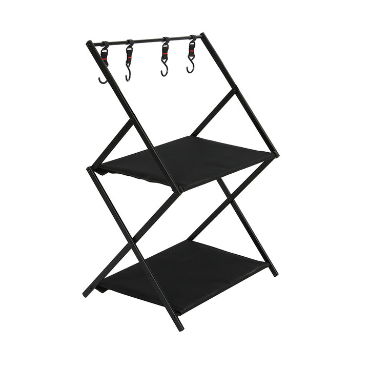 Levede Foldable Camping Storage Shelves with Hooks - Levede