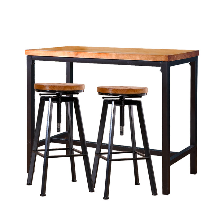 Levede Industrial Bar Table and Barstools Set - Levede