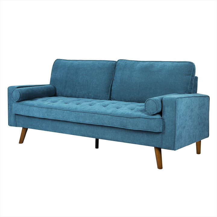 Levede Fabric Sofa Armchair 3 Seater Couch Blue 191cm Wide - Levede