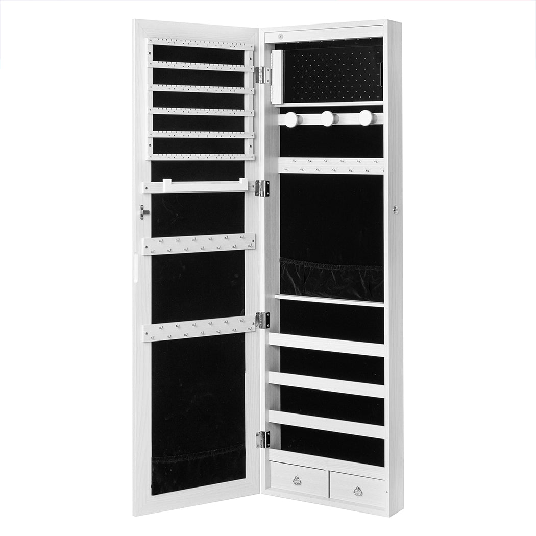 Levede Mirror Jewellery Cabinet LED - Levede