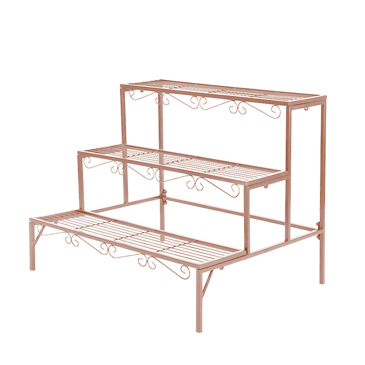 Levede 3 Tier Rectangle Metal Plant Stand for Outdoor and Indoor Use - Levede