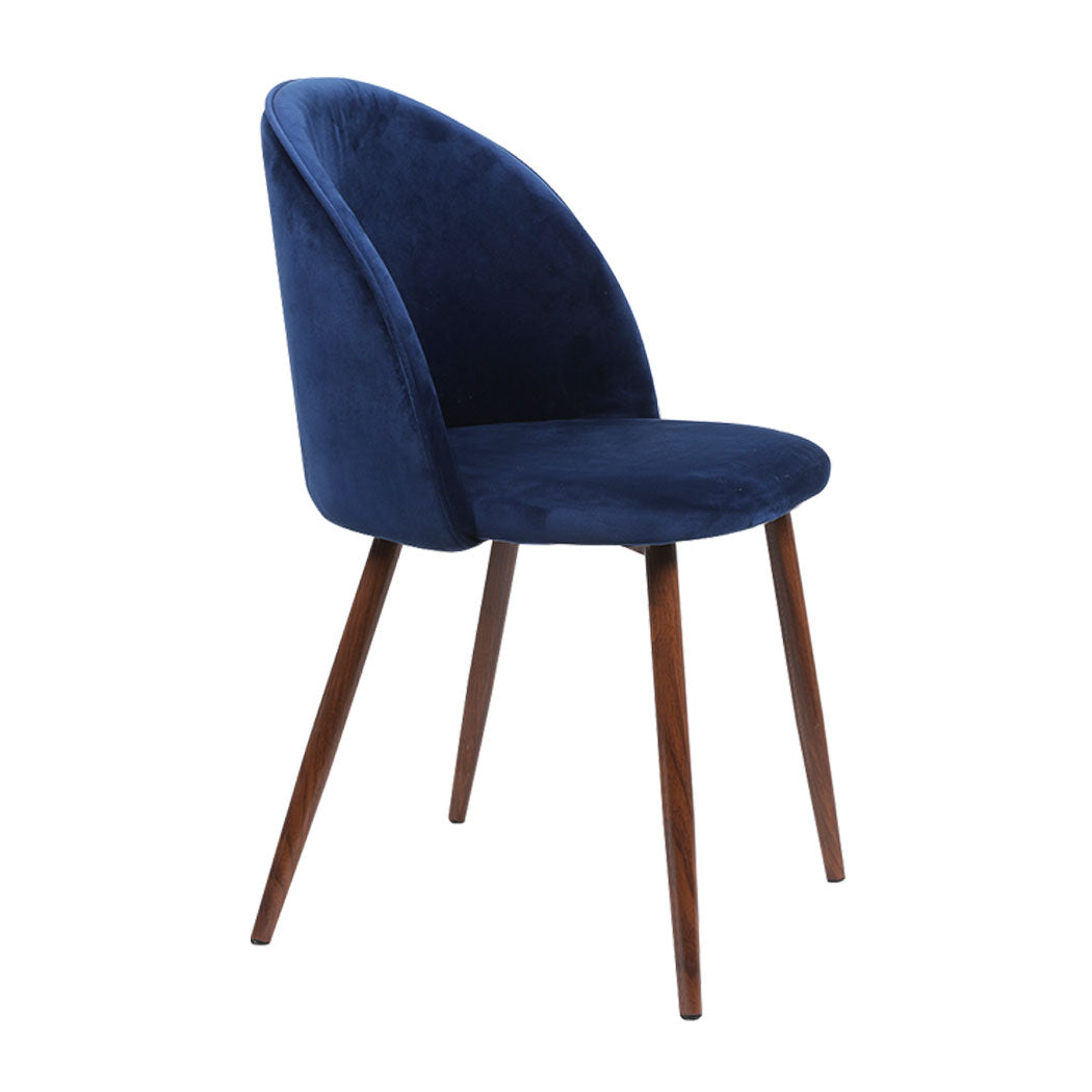 Levede 2x Dining Chairs Seat French Navy-1831592594040295424