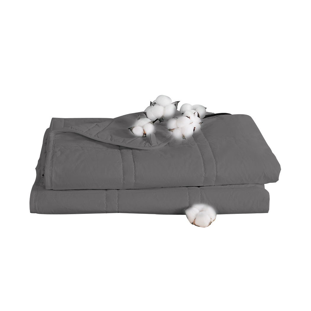 Dreamz Weighted Blanket Cotton Heavy Grey Double 5KG-1831592790669266944