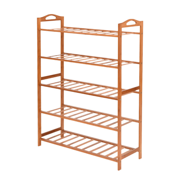 Levede Bamboo Shoe Rack Storage - 5 Tiers Wooden Organizer - Levede