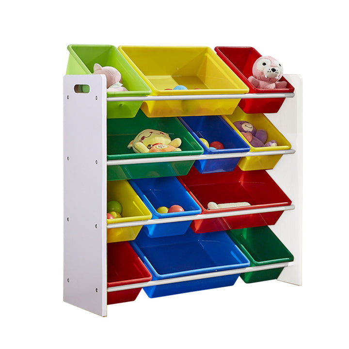 Levede Kids Toy Box Bookshelf with 12 Bins for Organizing Toys and Books - Levede