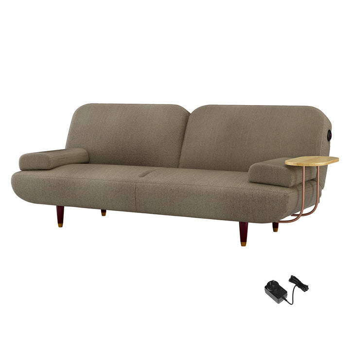 LEVEDE CONVERTIBLE SOFABED WITH USB CHARGE AND SIDE TABLE - Levede