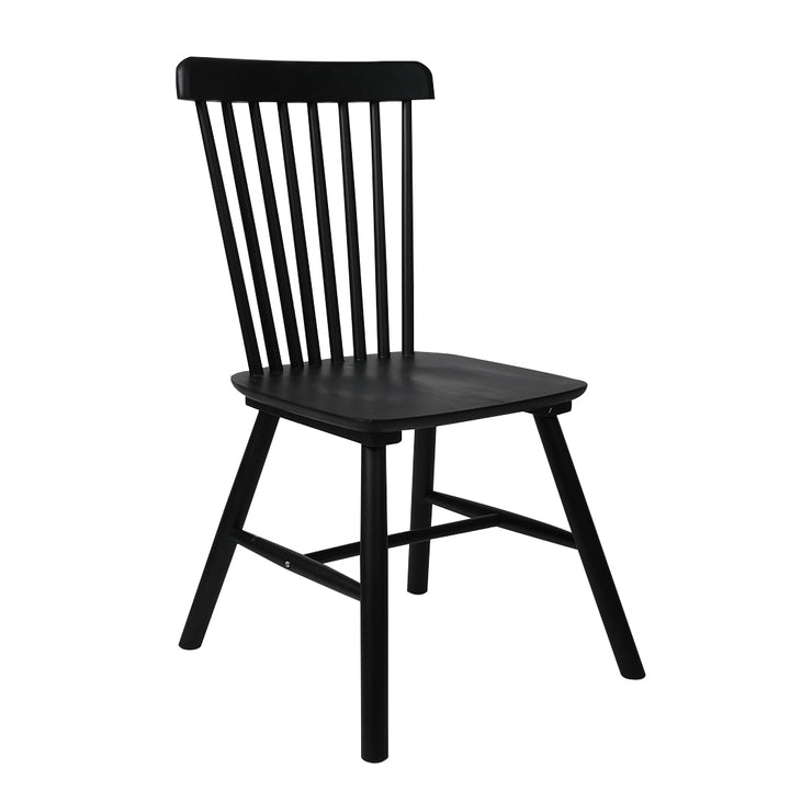 Levede 2x Dining Chairs Kitchen Winsor Black-1831592581545463808