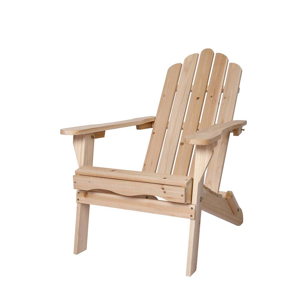 Levede Adirondack Chair Outdoor Furniture Natural - Levede