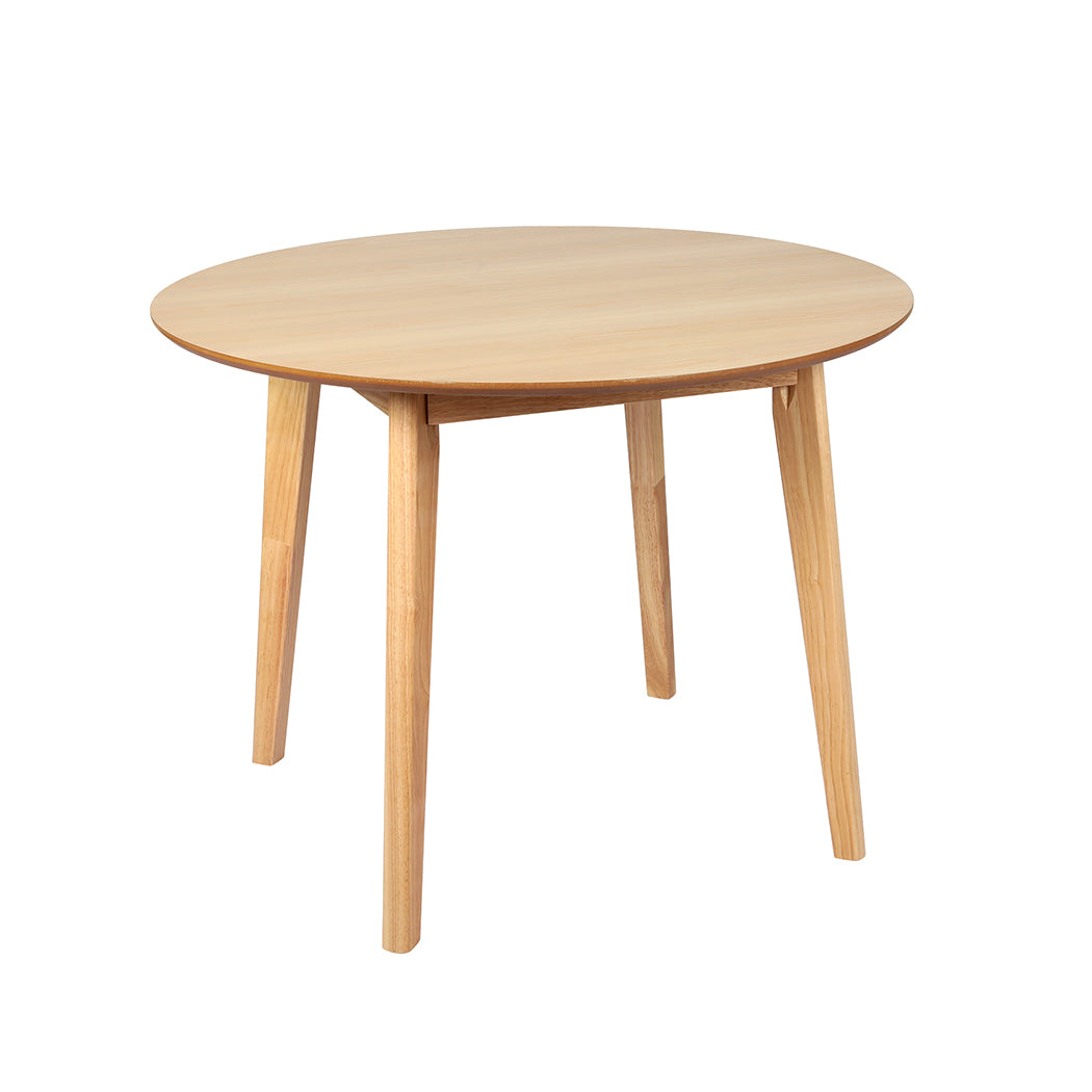 Levede Dining Table Round Rubberwood Base 100cm and 120cm - Levede