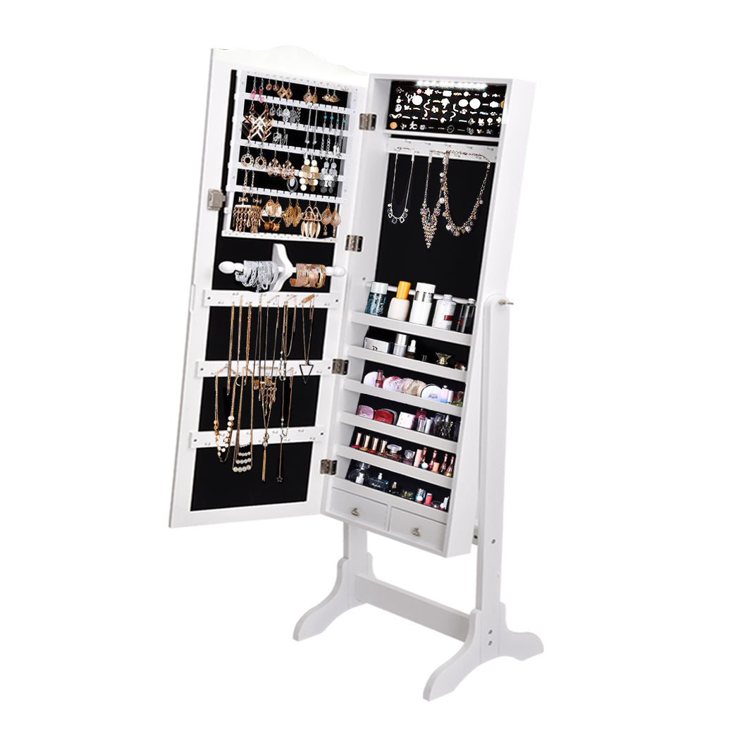 Levede Mirror Jewellery Cabinet Storage - Levede