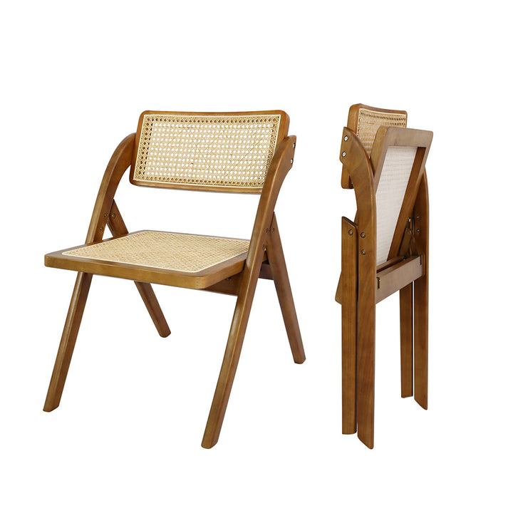 Levede 2X Foldable Accent Rattan Dining Chairs - Levede