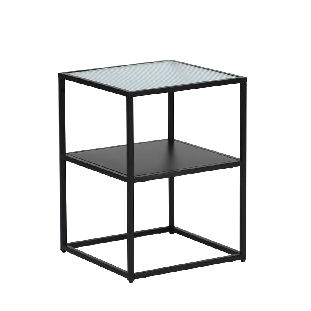 Levede Side Table Open Design Steel - Levede