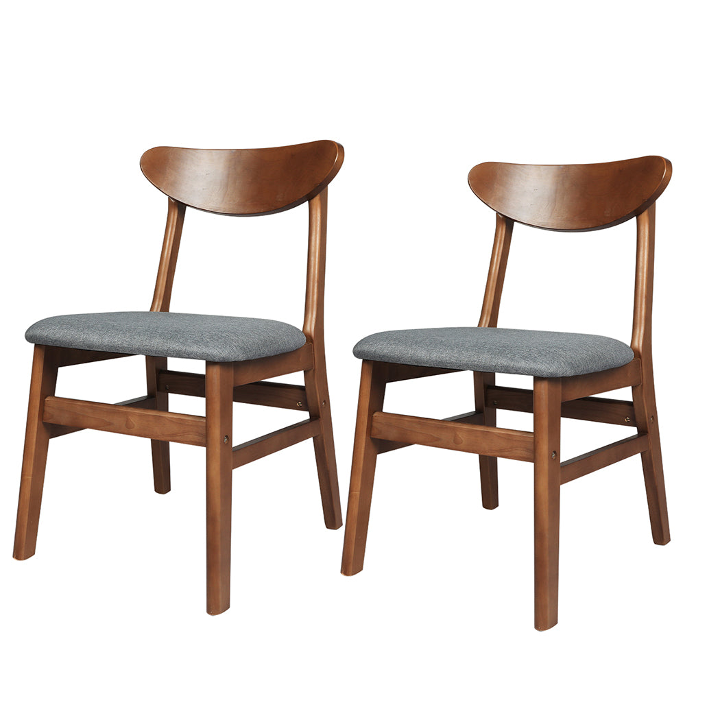 2xDining Chairs Kitchen Chair Brown 2Pack