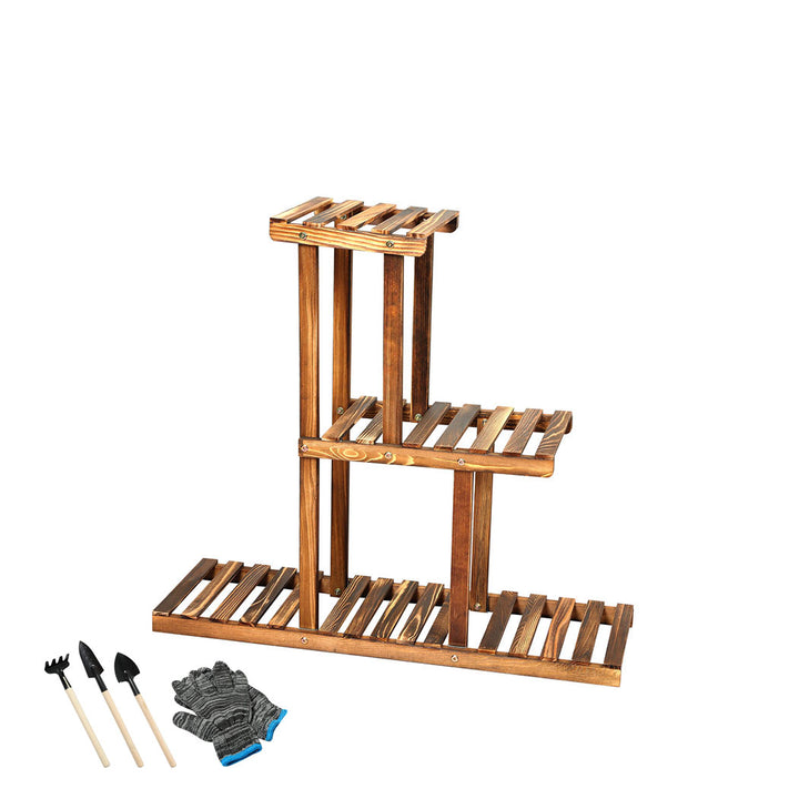 Levede 3-Tier Plant Stand Wood Wooden - Levede