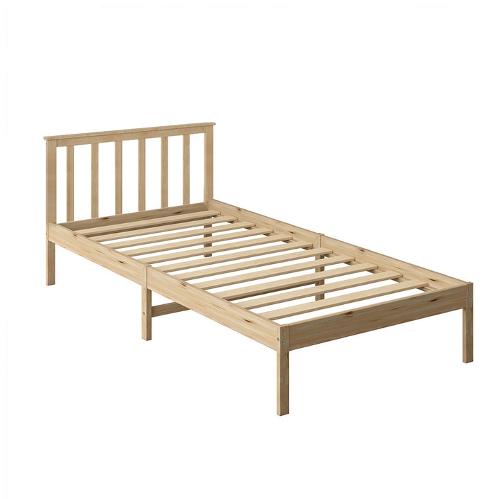 King Single Wooden Bed Frame Full Natural