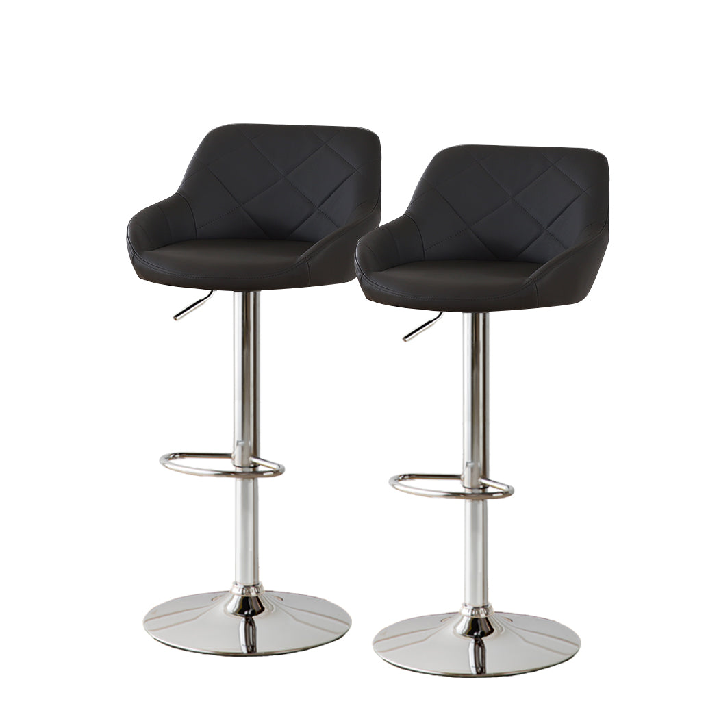 2x Bar Stools Kitchen Chairs Swivel Barstools - Levede