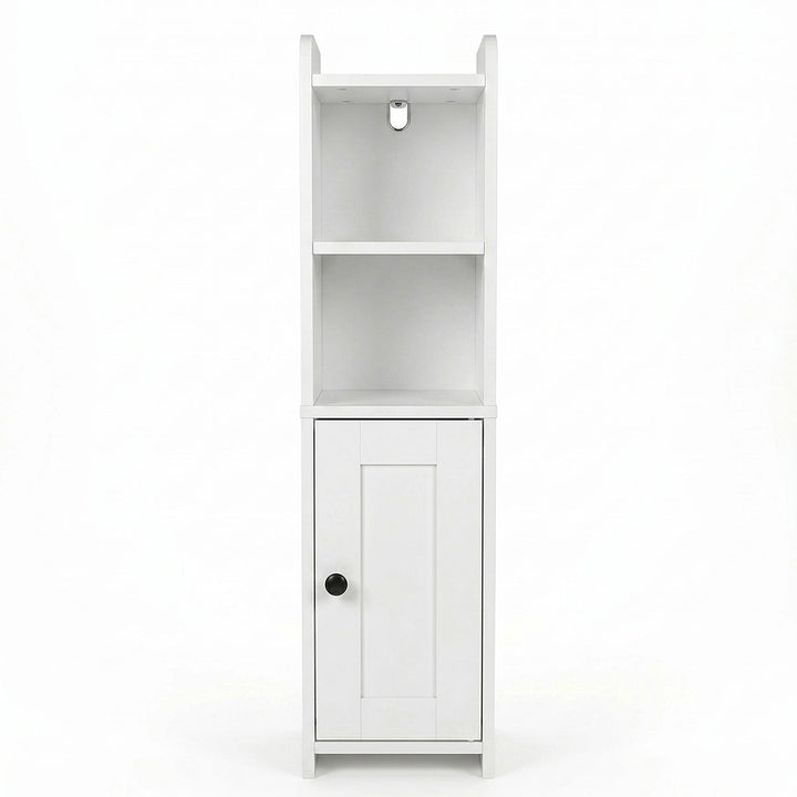 Levede Bathroom Cabinet Storage Slim Organiser Paper Holder Corner 78.5cm Black