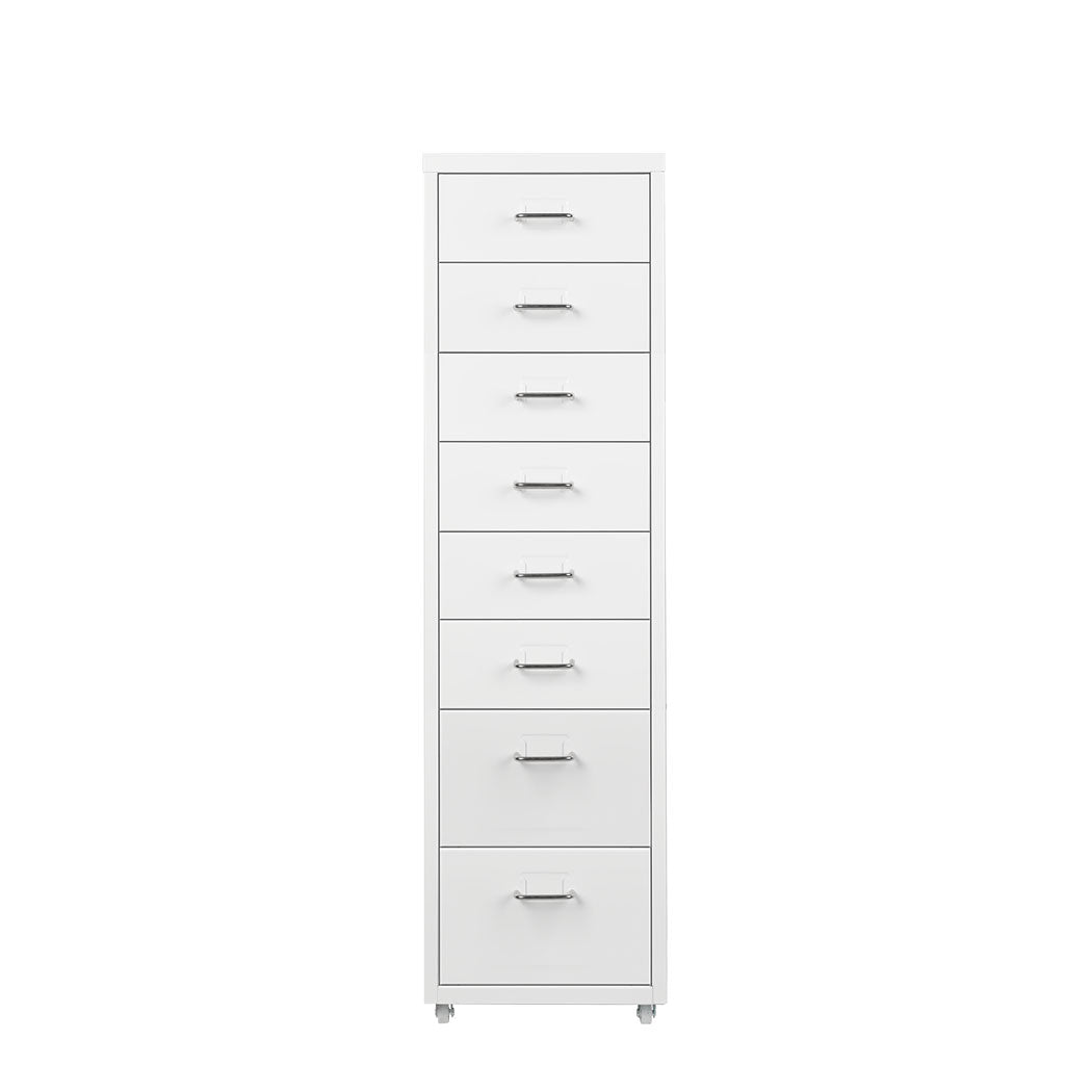 Levede Office Cabinet 8 Drawer Drawers White-1831592578777223169