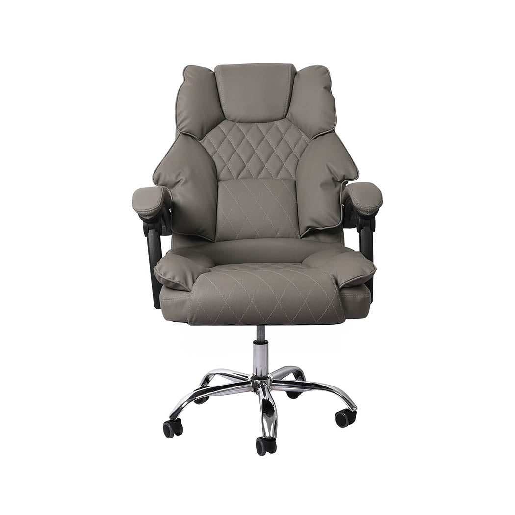 Levede Gaming Chair Office Computer Grey No Footrest-1831592558342574081