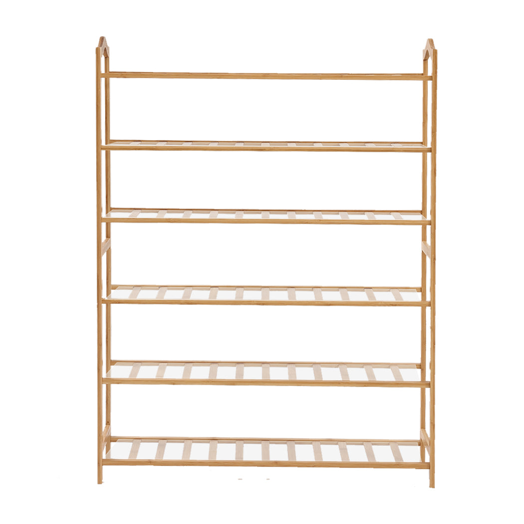 Levede Bamboo Shoe Rack Storage - 5 Tiers Wooden Organizer - Levede