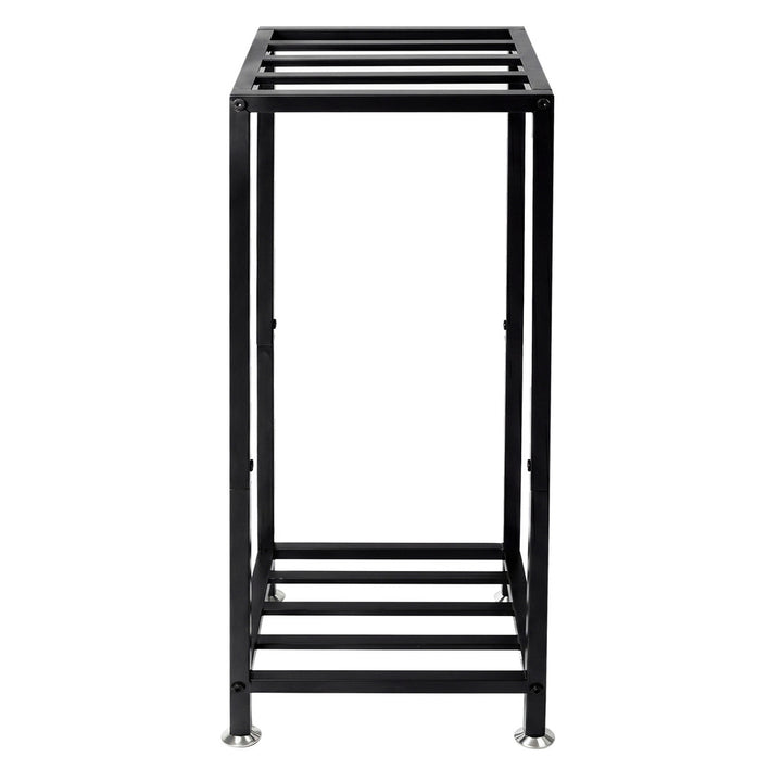 Levede Metal Plant Stand 76cm Tall 2 Tier Indoor Corner Shelf Black Display Rack