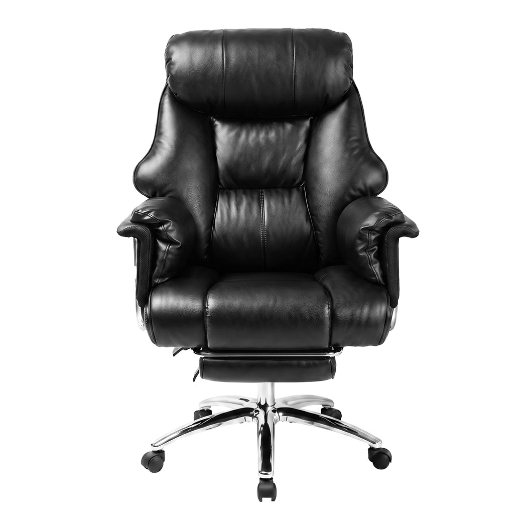 Gaming Chair Ergonomic With Footrest 150°Recline for Home Office Black