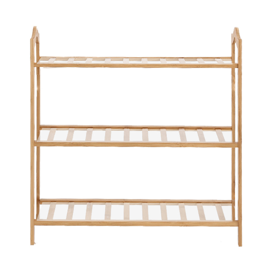 Levede Bamboo Shoe Rack Storage - 3 Tiers Wooden Organiser - Levede