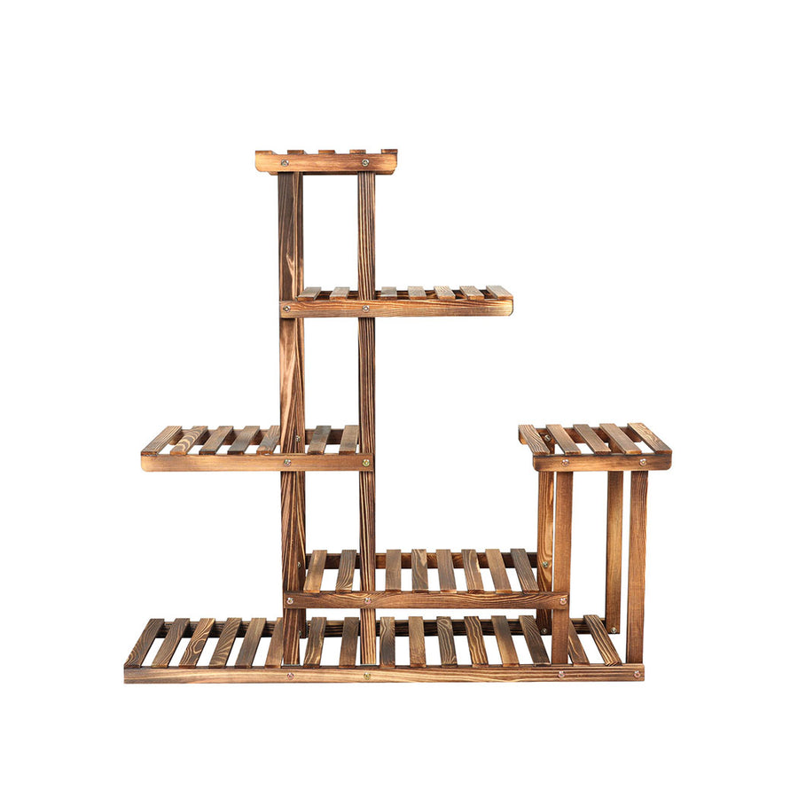 Levede 5-Tier Plant Stand Wooden with Wheels - Levede