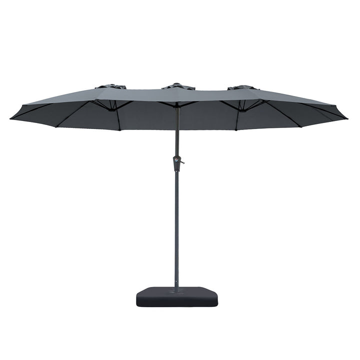Patio Umbrella Twin Outdoor Garden Pool Sun Shade Stand Double-Sided